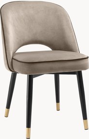 Fluwelen stoelen Cliff, 2-delig