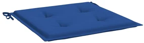vidaXL Tuinstoelkussens 4 st 50x50x3 cm stof koningsblauw