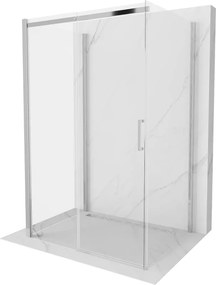 Mexen Omega-3S 3-zijdige douchecabine, verschuifbaar 110 x 80 cm, transparant, chroom - 825-110-080-01-00-3S