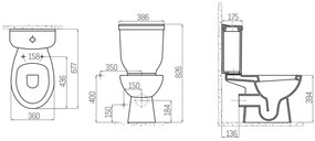 Sanigoods Mida staand toilet met bidetsproeier PK