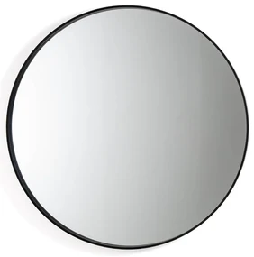 Zwarte ronde spiegelØ120 cm, Alaria