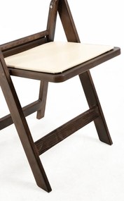 Pak 4 opvouwbare Gala stoelen met kussen met houteffect