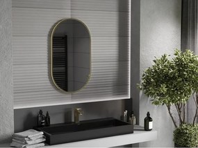 Mexen Loft ovaal badkamer spiegel 85 x 50 cm, gouden frame - 9851-085-050-000-50