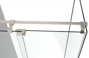 Van Rijn ST08 douchedeur met rookglas 125-135cm RVS