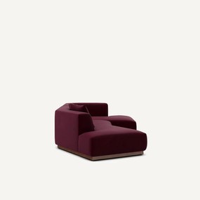 Rechter open hoekbank in fluweel, Jacopo