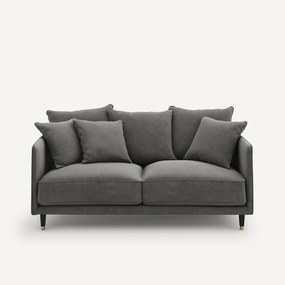 3-zits compacte fluwelen bank, Lazare