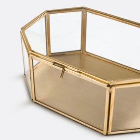 Vitrinekistje van glas en messing, Uyova