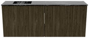 Mondiaz Joya DLux 100cm toiletmeubel shadow met wastafel faye links zonder kraangat lava