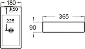 Lambini Designs Amazi fontein met kraangat rechts wit glans
