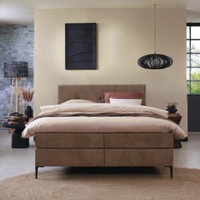 Boxspring Bed 160x200 Beige