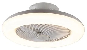 Plafondventilator met lamp wit incl. LED met afstandsbediening - Clima Design rond Binnenverlichting Lamp