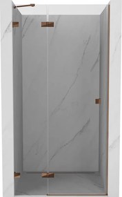 Mexen Lunar scharnierende douchedeur links 125 cm, transparant, roze goud - 834-125-000-60-00-L