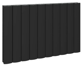 Eastbrook Guardia horizontale aluminium radiator 60x123cm Mat zwart 2080 watt