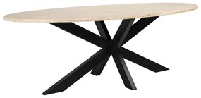 Richmond Interiors Avalon Ovale Eettafel Travertin 230 Cm - 230 X 116cm.