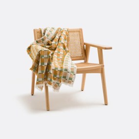 Jacquard plaid met geometrische motieven, Virna