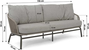 Stoel en Bank Loungeset  Rope Taupe  Coco Livo