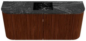 Mondiaz Joya DLux 95cm toiletmeubel ronding links/rechts ruby met wastafel faye midden 1 kraangat lava