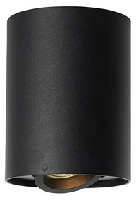 Moderne plafondspot zwart draai- en kantelbaar - Rondoo up