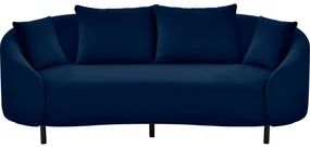 Goossens Bank Ragnar blauw, stof, 2,5-zits, modern design