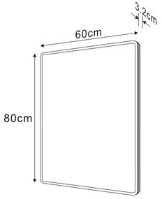 Sapho Piri spiegel met LED verlichting 60x80cm