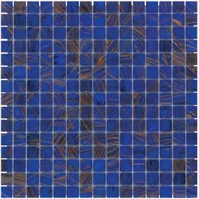 The Mosaic Factory Amsterdam vierkante glasmozaïek tegels 32x32 medium blauw