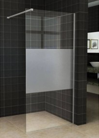 Saqu Subtly douchewand excl. muurprofiel 108,5x200cm Semi-gesatineerd glas