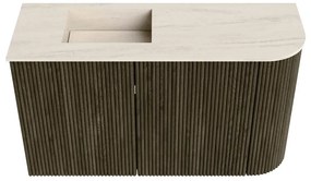 Mondiaz Joya DLux 70cm toiletmeubel ronding rechts shadow met wastafel faye links 1 kraangat meli