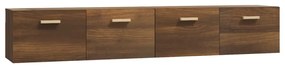 vidaXL Wandkasten 2 st 100x36,5x35 cm bewerkt hout bruineikenkleurig