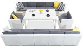 Colorado Apetito Max 12 wit Bica technorattan set met twee grote banken