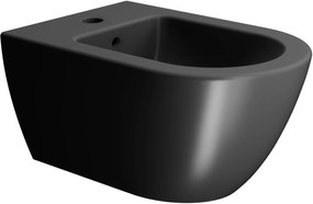 Ben Segno Wandbidet Verdekte ophanging 55x36cm Mat Zwart Xtra Glaze