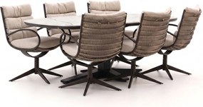 Diningset Apple Bee | 6 personen | Tuinset sintered stone | 7-delig | Kees Smit Tuinmeubelen