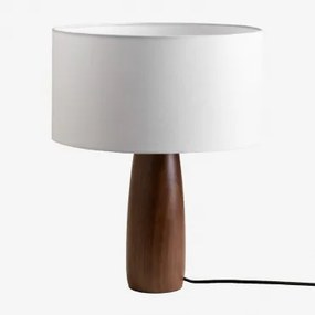 Caitlin houten tafellamp Bruin – donker hout - Sklum
