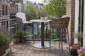 Barset 2 personen 70 cm Aluminium/wicker Grijs Coco Coco Palm