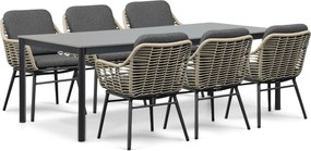 Tuinset 6 personen 220 cm Rope Grijs Coco Antoni/Como