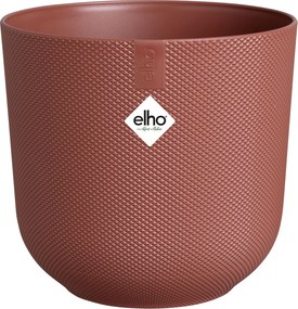 Elho Jazz Rond 35 Bloempot -Ø 34.5 x H 32.2 cm - Toscaans Rood - Gerecycled Plastic