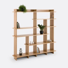 Asymmetrische boekenkast, eikenfineer, Orga