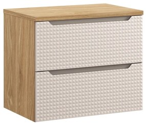 Comad Luxor Beige badmeubel 70cm met 2 lades en wastafelblad