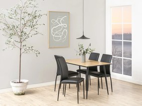 stoelen FLOP eco-leer zwart - modern voor woonkamer / eetkamer / keuken / kantoor