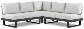 Hoek loungeset 5 personen Aluminium Grijs Lifestyle Garden Furniture Lorenzo