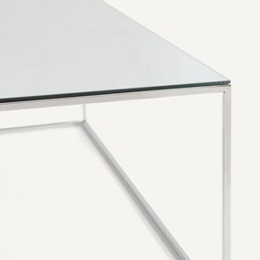 Salontafel met spiegel in verchroomd metaal, MAHAUT