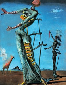 Kunstdruk Salvador Dali - Girafe En Feu