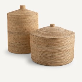 Mand in rotan en gevlochten bamboe, Mirella