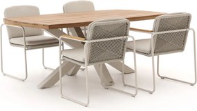 Diningset Bellagio | 4 personen | Tuinset teakhout | 5-delig | Kees Smit Tuinmeubelen