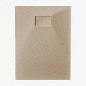 Soho Rechthoekige, Antislip, Extra Vlakke Smc-hars Douchebak 120 X 80 Cm & Licht Zandbruin - Sklum