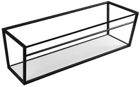 Sapho Industrial badmeubel met zwart frame 120cm 2 kraangaten