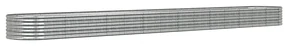 vidaXL Plantenbak 620x80x36 cm gepoedercoat staal zilverkleurig