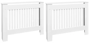 vidaXL Radiatorombouw 2 st 112 cm MDF wit