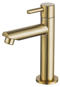 Fortifura Calvi Fonteinkraan - 14.4cm - opbouw - 1gats - Geborsteld Messing PVD (Goud) SW696238