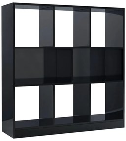 vidaXL Boekenkast 97,5x29,5x100 cm bewerkt hout hoogglans zwart