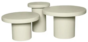 Starfurn Maya Sand Beige Bijzettafels Rond Set Van 3